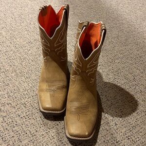 Ariat Tan Heeled Western Boots